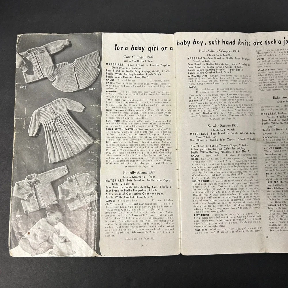 Vintage Knitting‎ Crochet Pattern Booklets Lot Mary Maxim Star Baby Book Good